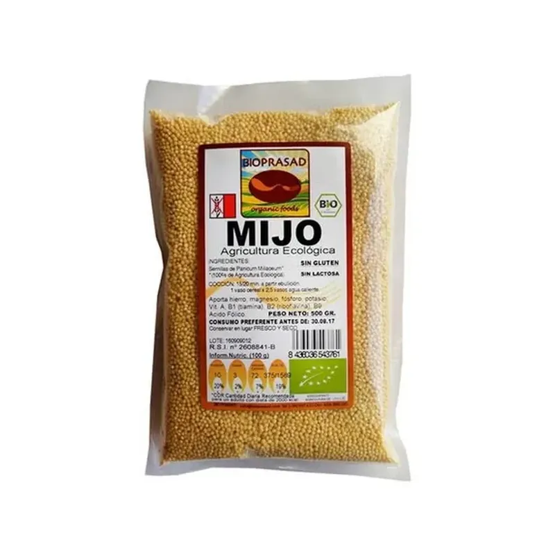HARINA  MIJO  BIO 500 G. SIN GLUTEN / SIN LACTOSA
