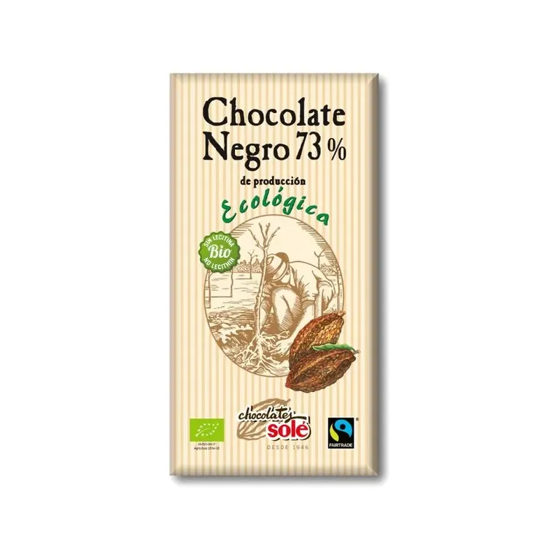 CHOCOLATE NEGRO 73% ECO VEGANO 100G