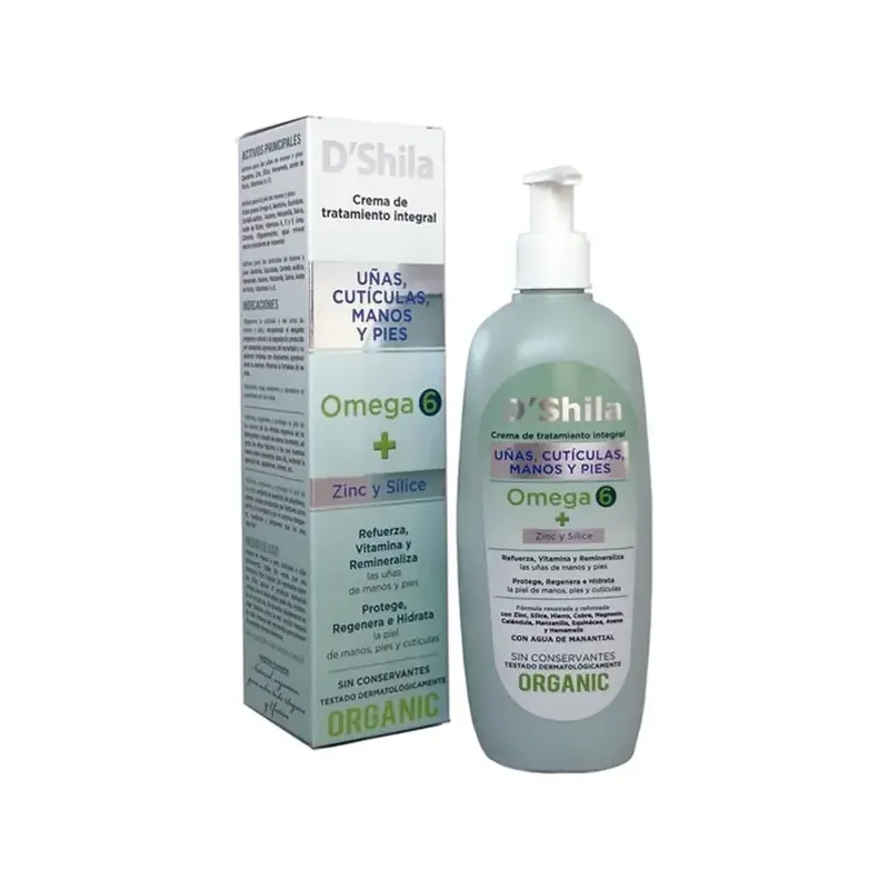 CREMA MANOS, UÑAS, CUTICULAS Y PIES OMEGA 6 SHILA 250ML