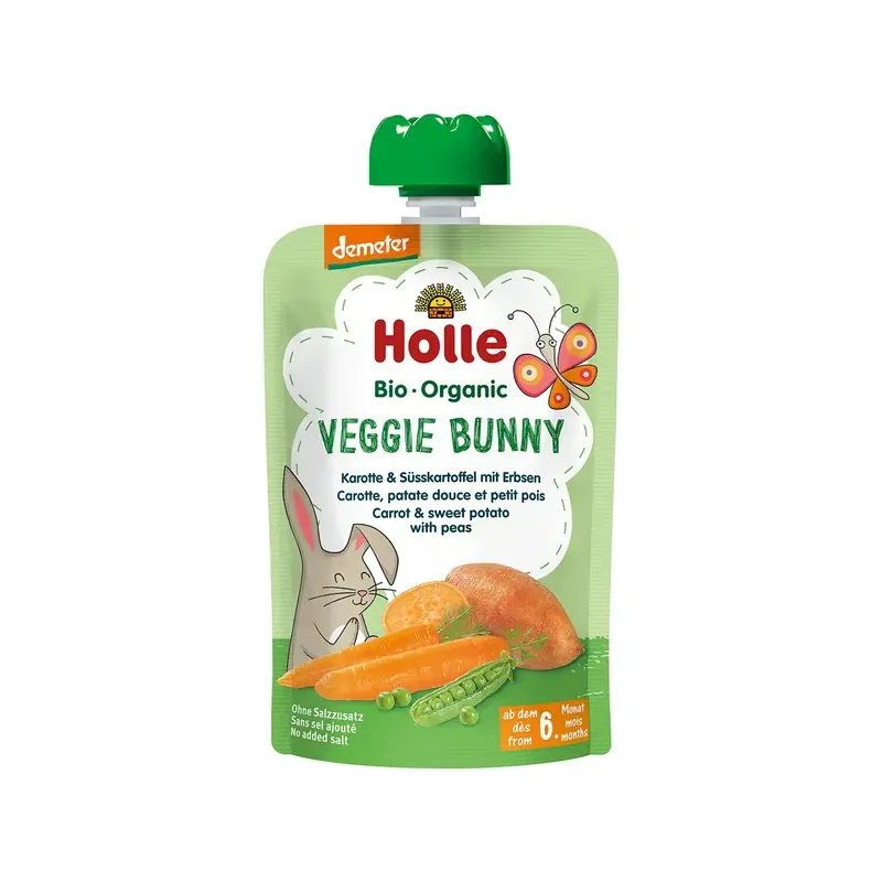 VEGGIE BUNNY ZANAHORIA, BONIATO Y GUISANTES (+4 MESES) DEM 100G