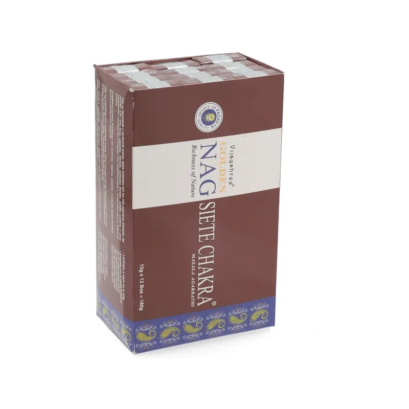 INCIENSO (GOLDEN NAG) 7 CHAKRAS Caja 12 uds (SÓLO SE VENDE POR CAJA)