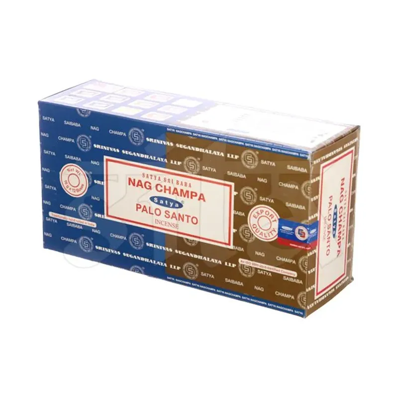 INCIENSO (SATYA) NAG CHAMPA PALO SANTO Caja 12 uds (SÓLO SE VENDE POR CAJA)