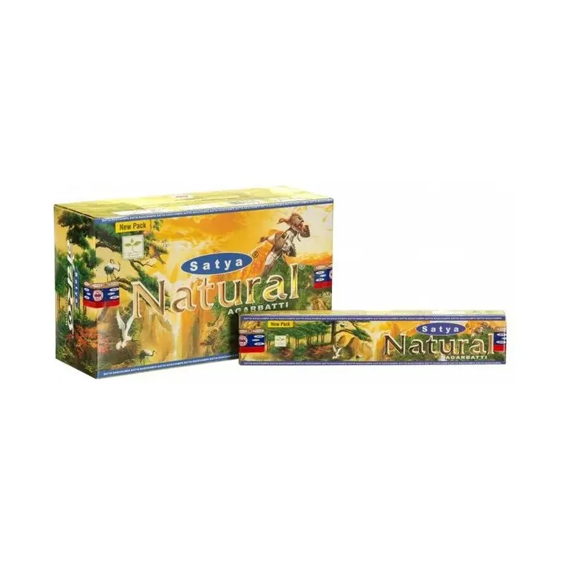 INCIENSO (SATYA) NATURAL PATCHOULI 15G CAJA 12U Caja 12 unidades. SOLO SE VENDE POR CAJA