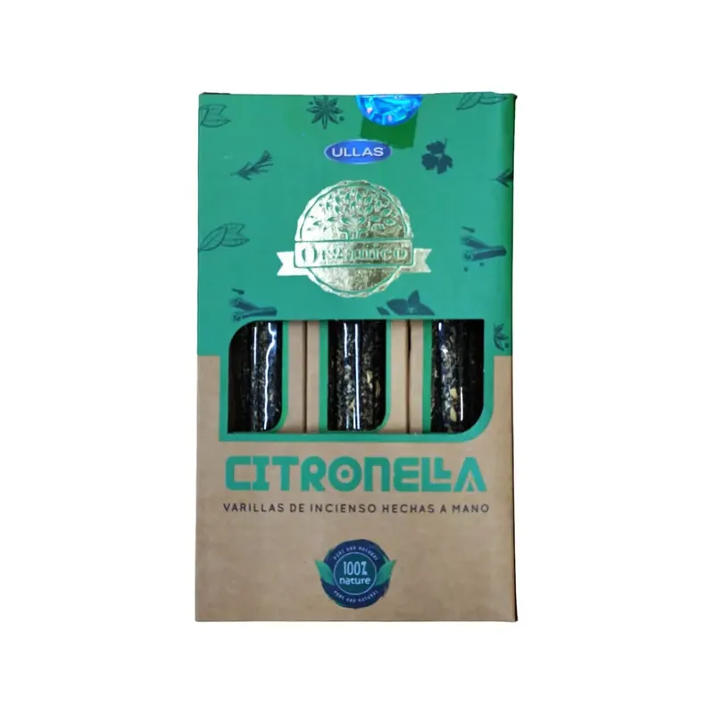 INCIENSO (ULLAS) ORGANIC CITRONELLA 25G CAJA 6U