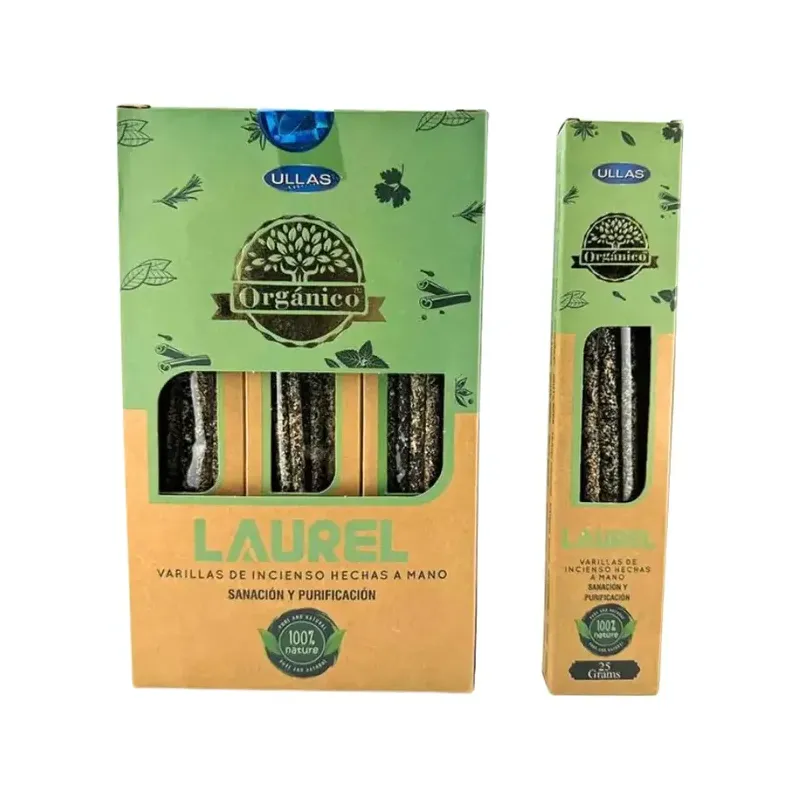 INCIENSO (ULLAS) ORGANIC LAUREL 25G CAJA 6U