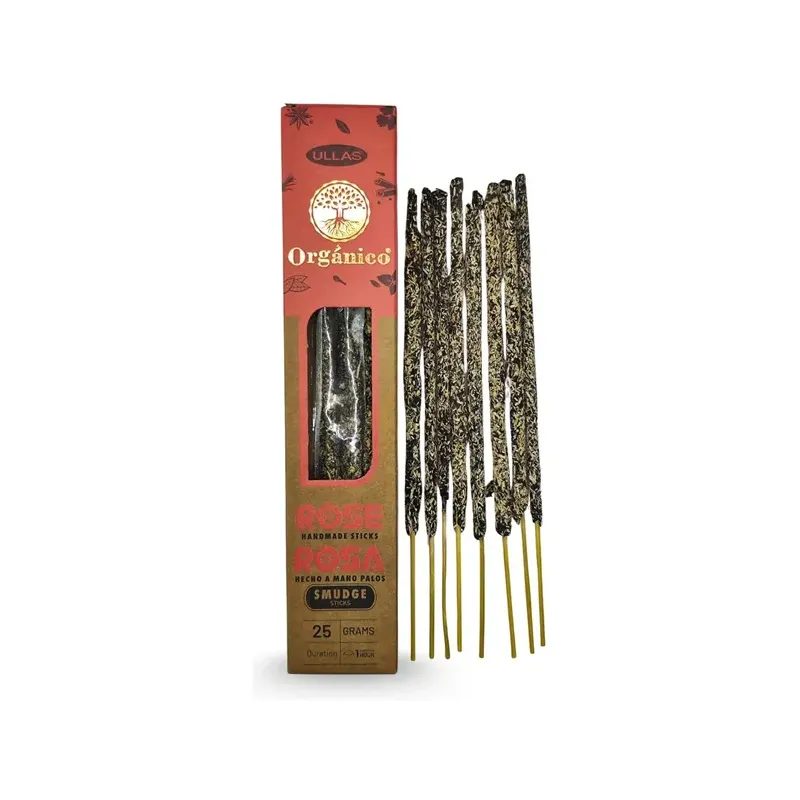 INCIENSO (ULLAS) ORGANIC ROSE 25G CAJA 6U