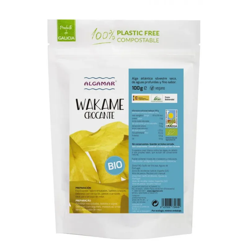 Alga Wakame  CROCANTE 100 g BIO