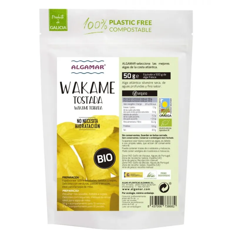 ALGA WAKAME  CROCANTE 50G BIO