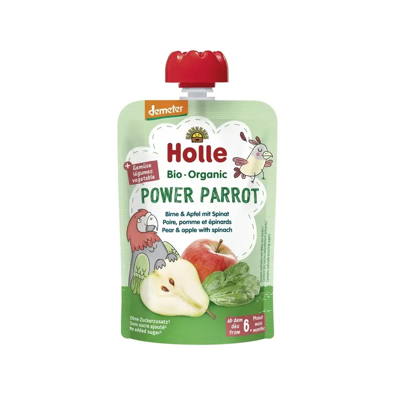 POWER PARROT  PERA, MANZANA Y ESPINACAS (+6 MESES) DEM 100G