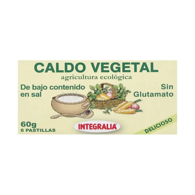 CALDO VEGETAL  ECOLÓGICO BAJO SAL 60G