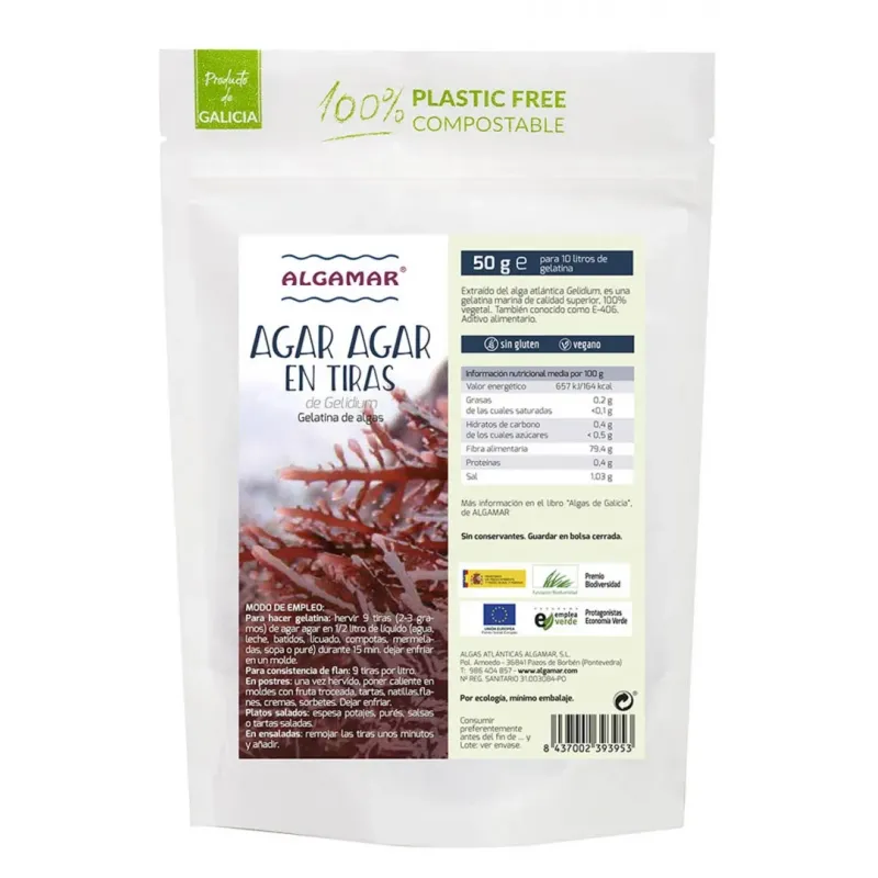 AGAR- AGAR EN TIRAS 50 G