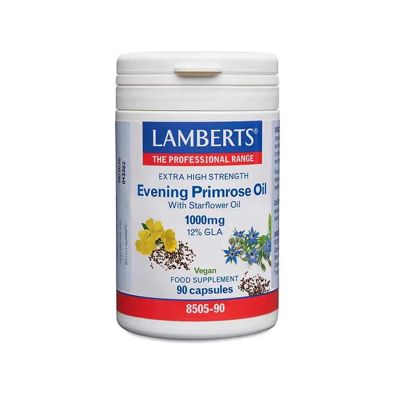 ACEITE PRIMULA EXTRA ALTA POTENCIA CON BORRAJA 1000MG - 90 CAPS. ACIDOS GRASOS ESENCIALES