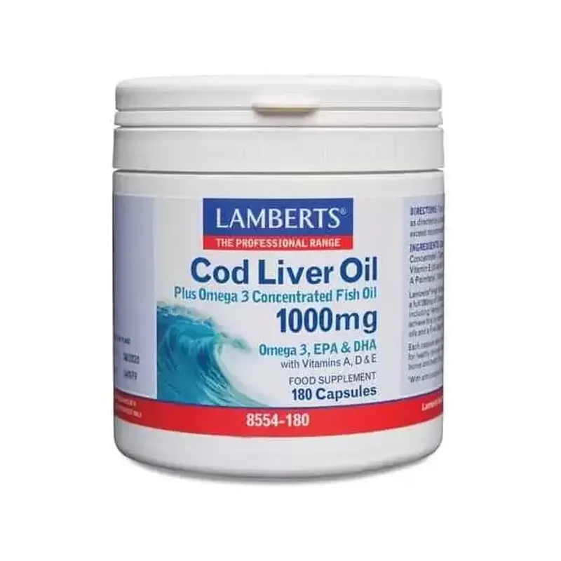 ACEITE DE HÍGADO DE BACALAO 1000MG 180 CAPS.  - ÁCIDOS GRASOS