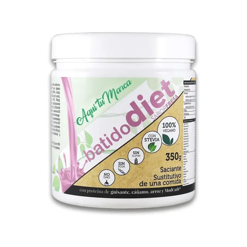BATIDO DIET VEGANO (FRESA) 350 G.