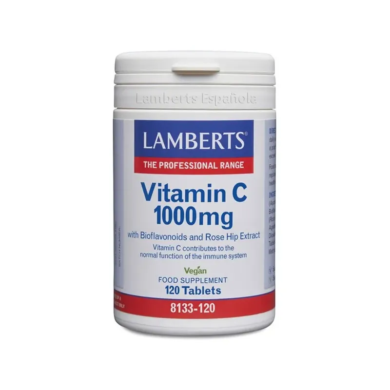 VITAMINA C 1000MG 120 TABLETAS CON BIOFLAVONOIDES Y ESCARMUJO