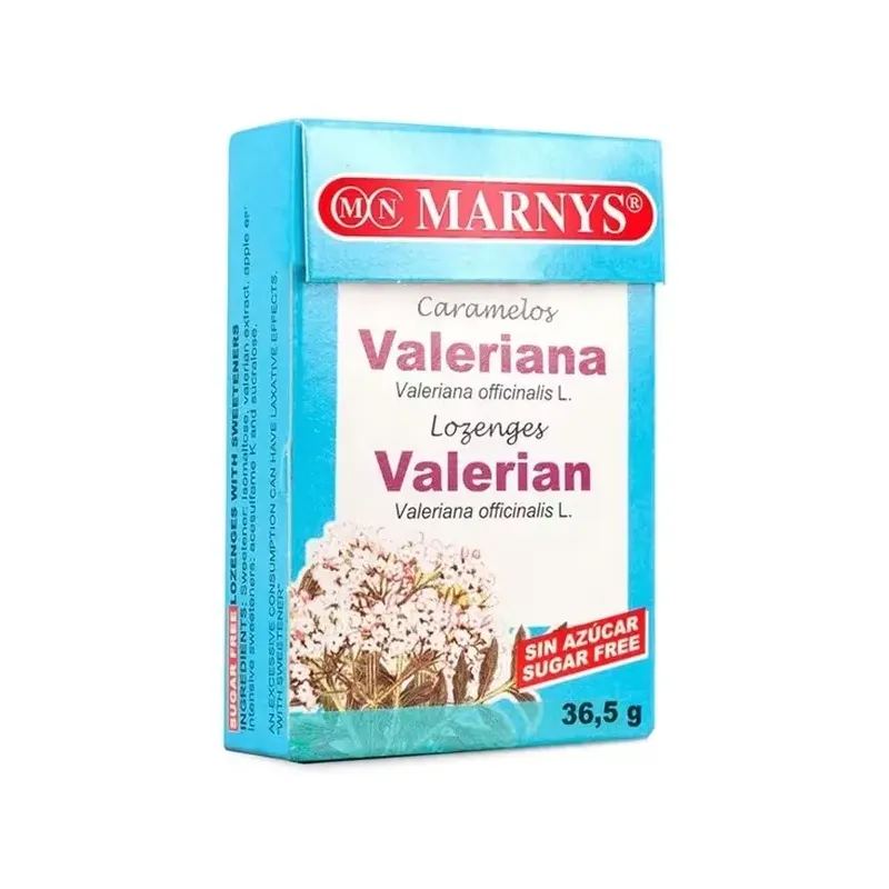 CARAMELOS DE VALERIANA SIN AZÚCAR Caja - 36,5 GR 20 unidades  x expositor