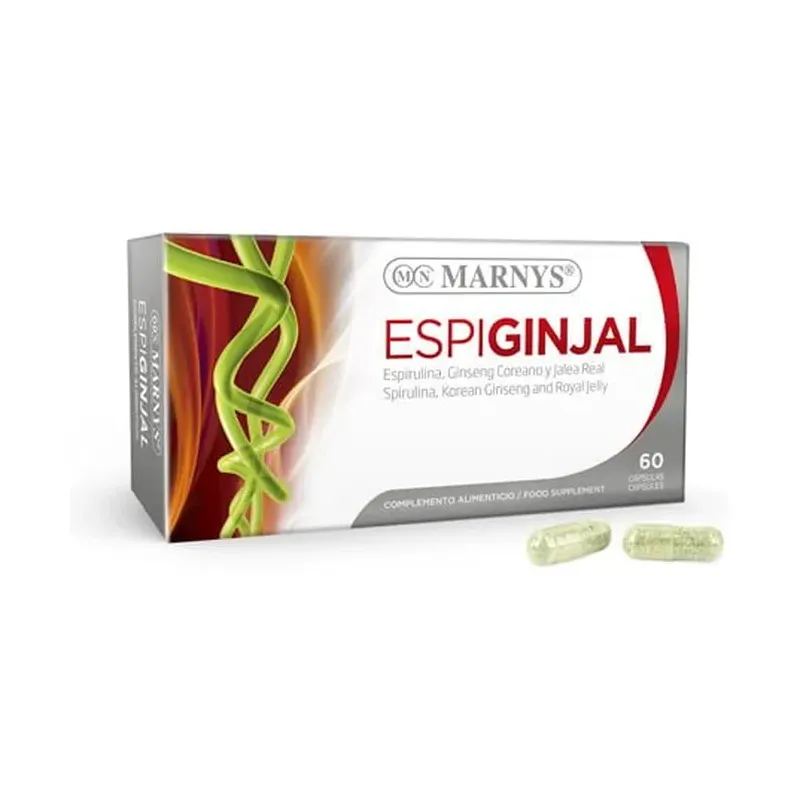 ESPIGINJAL (Espirulina+ Ginseng+Jalea Real) 60 Cápsulas 340 MG