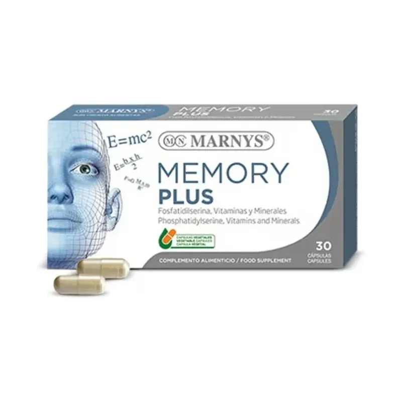 MEMORY PLUS Colina+Fosfatidilserina+Zn+Sodio+Cr+Selenio+ Vitaminas 30 Cápsulas vegetales