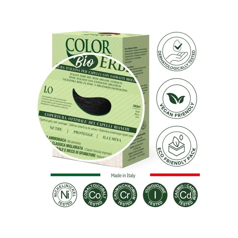 TINTE BIO CLASICO MEJORADO Nº 1.0 NEGRO NATUR ERBE