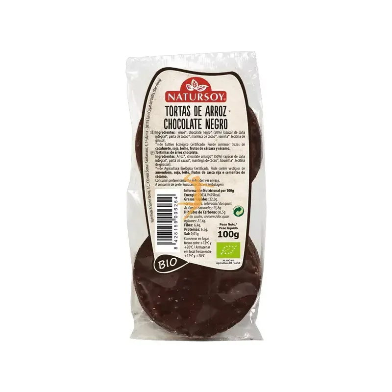TORTAS ARROZ C/CHOCOLATE NEGRO ECO