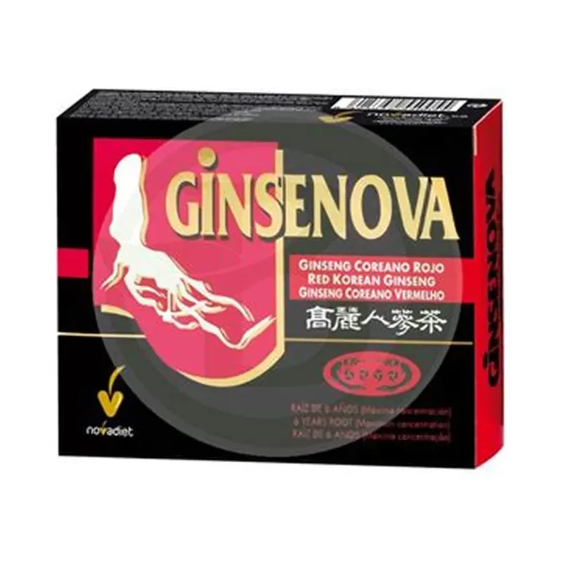GINSENOVA Envase de 60 cápsulas vegetales.