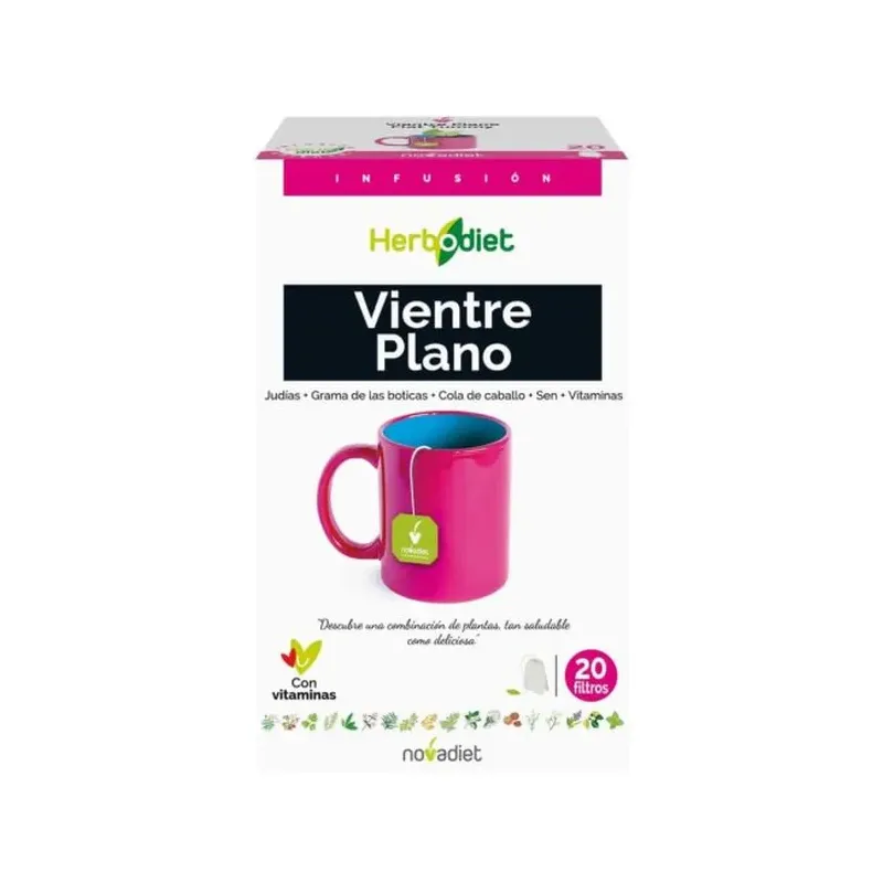 HERBODIET VIENTRE PLANO Envase de 20 bolsitas filtro de 1,5 g. cada una.