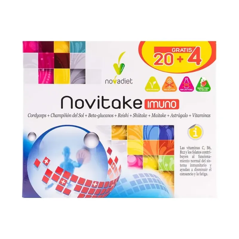 NOVITAKE IMUNO Envase de 20 viales.