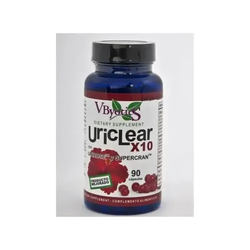 URICLEAR X10 CON UTIROSE Y SUPERCRA 90 CAPS. (FORMULA MEJORADA)