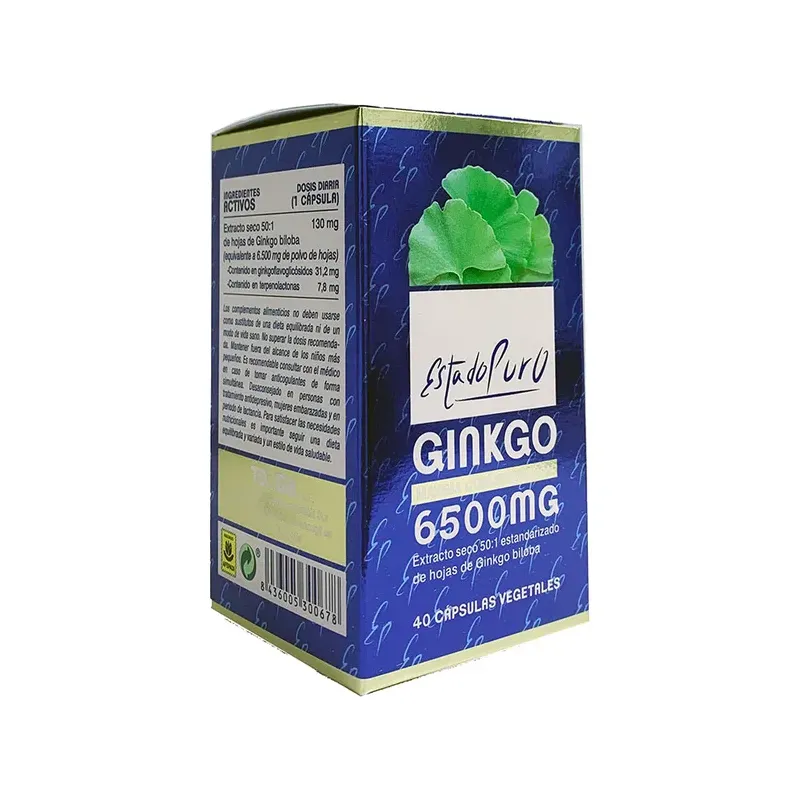GINKGO 6500MG   40CAP ESTADO PURO