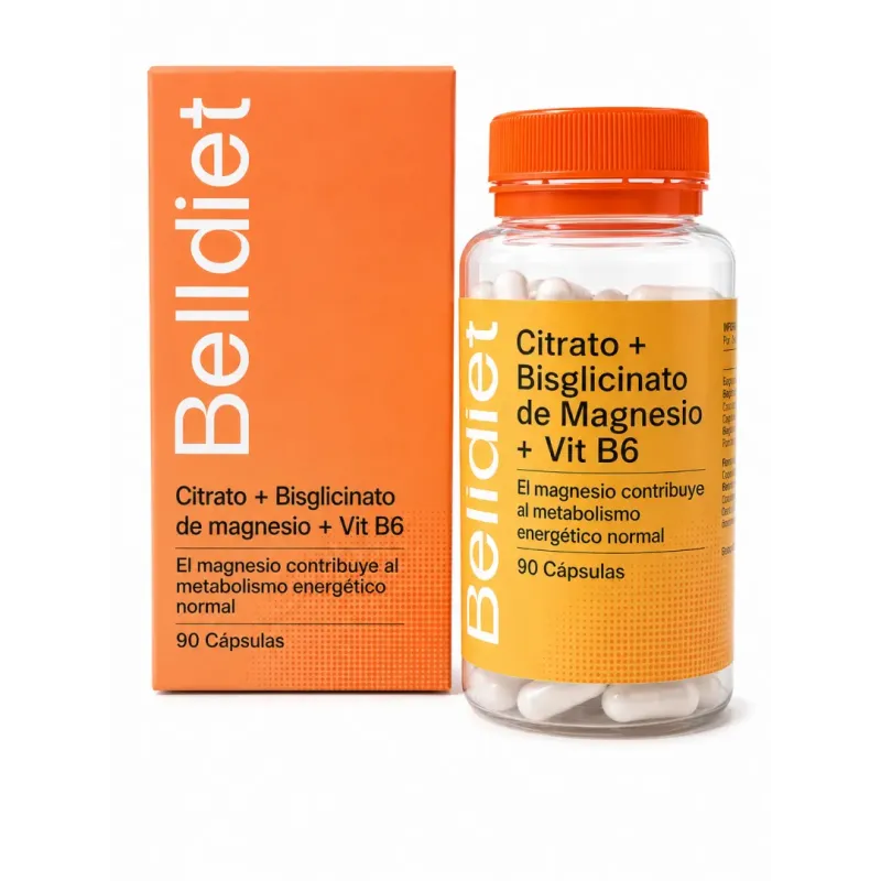 BISGLICINATO + CITRATO DE MAGNESIO + VITAMINA B6 90 CÁPSULAS