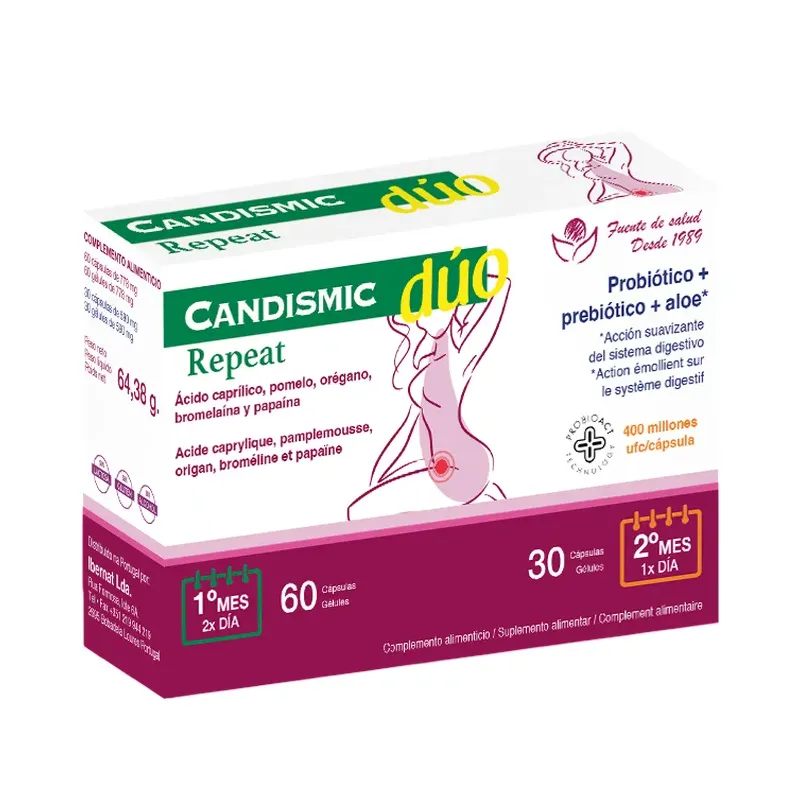CANDISMIC DUO REPEAT 90 CÁPSULAS  OFERTA LOTE CADUCIDAD 30/04/27