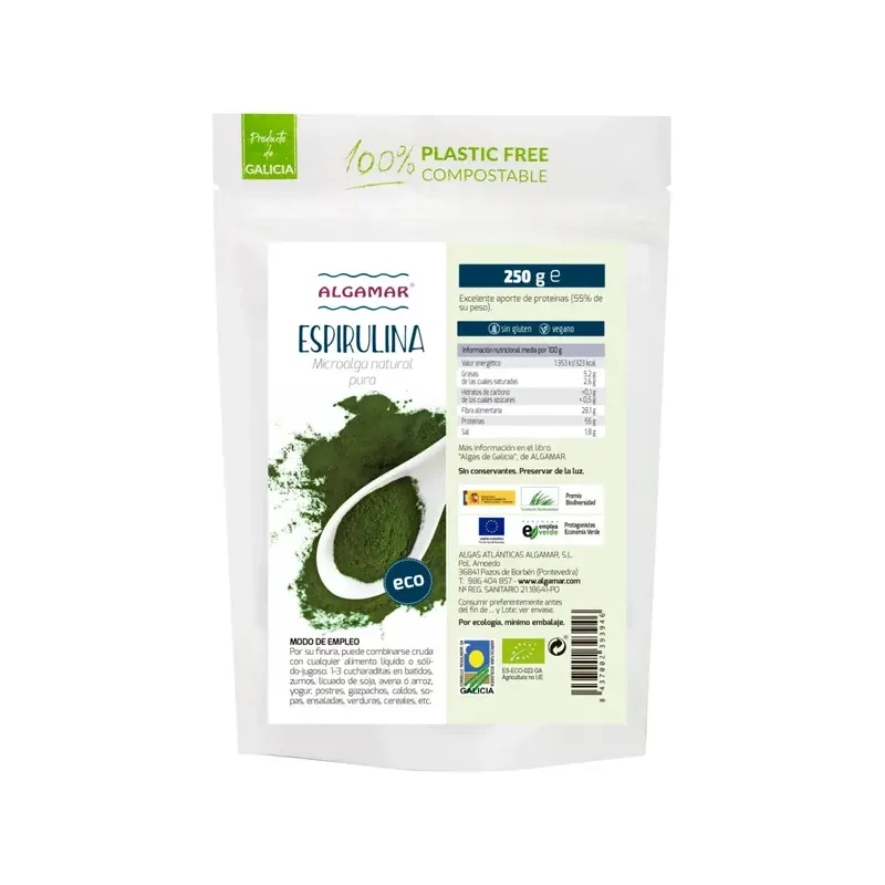 Alga Espirulina 250 g BIO
