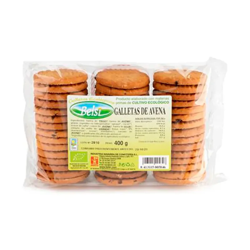 Galleta copos avena integral 0% AZUCARES AÑADIDOS
