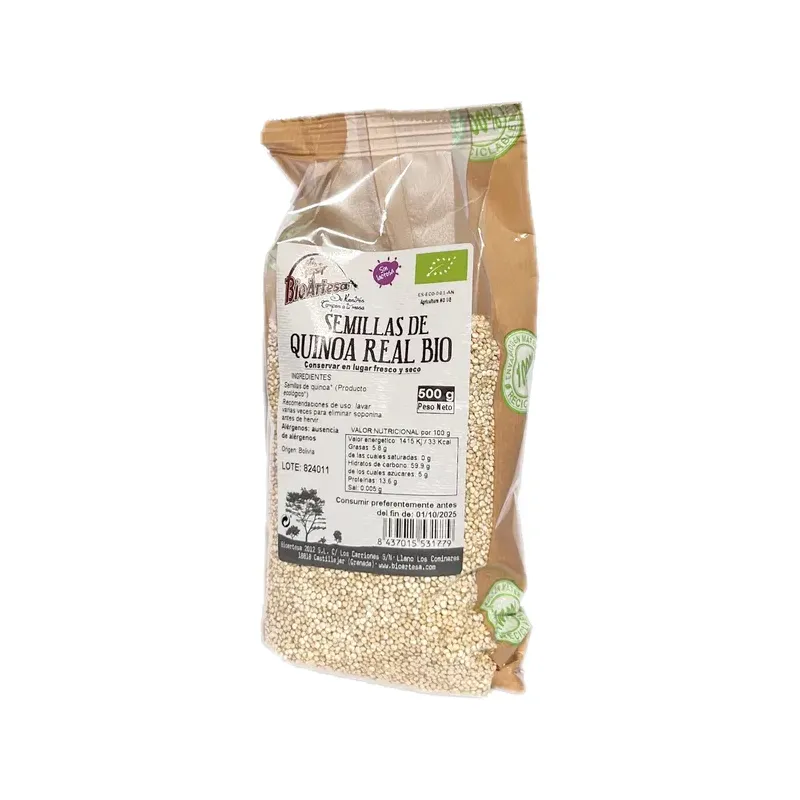QUINOA BIO 500GR SIN LACTOSA/SIN GLUTEN OFERTA LOTE CADUCIDAD 30/03/27