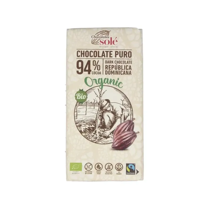CHOCOLATE NEGRO 94% ECO VEGANO 100G