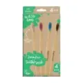 CEPILLO DE DIENTES ADULTO BAMBÚ 4 U - Suave COLORES
