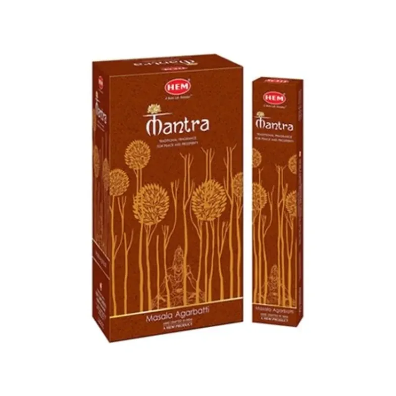 HEM - VARILLAS MANTRA 15 GRAMOS Venta por unidades. SOLO STOCK DISPONIBLE
