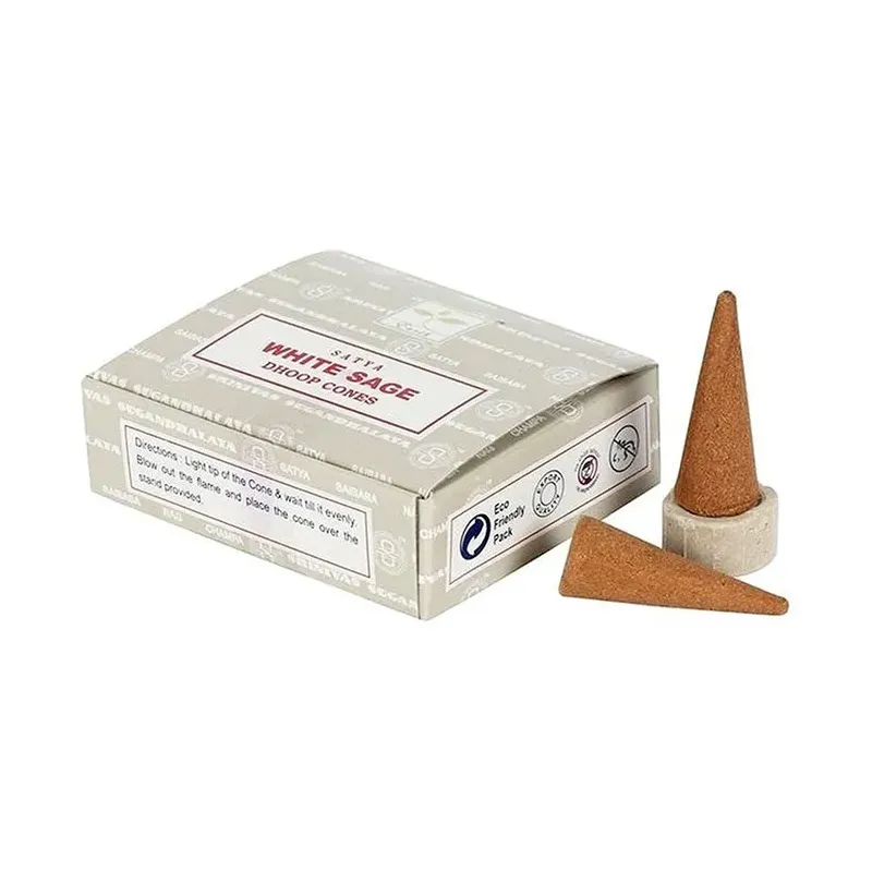 INCIENSO (GOLDEN NAG) CONOS SALVIA BLANCA Caja 12 uds (SÓLO SE VENDE POR CAJA)