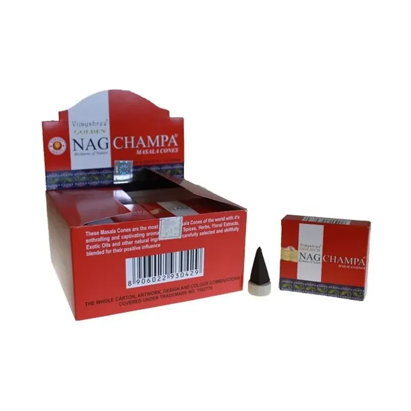 INCIENSO (GOLDEN NAG) CONOS TEMPLE Caja 12 uds (SÓLO SE VENDE POR CAJA)