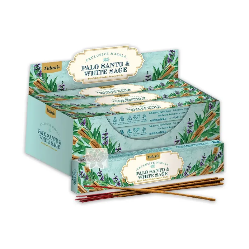 INCIENSO (GOLOKA) PALO SANTO-SALVIA BLANCA Caja 12 uds (SÓLO SE VENDE POR CAJA)