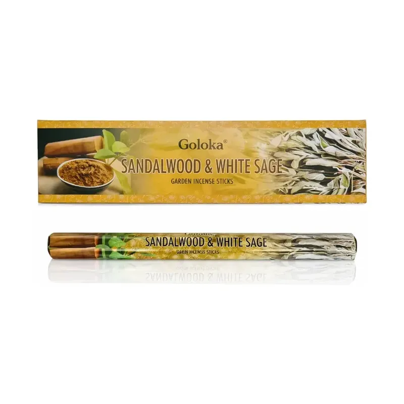 INCIENSO (GOLOKA) SANDALWOOD-SALVIA BLANCA Caja 12 uds (SÓLO SE VENDE POR CAJA)
