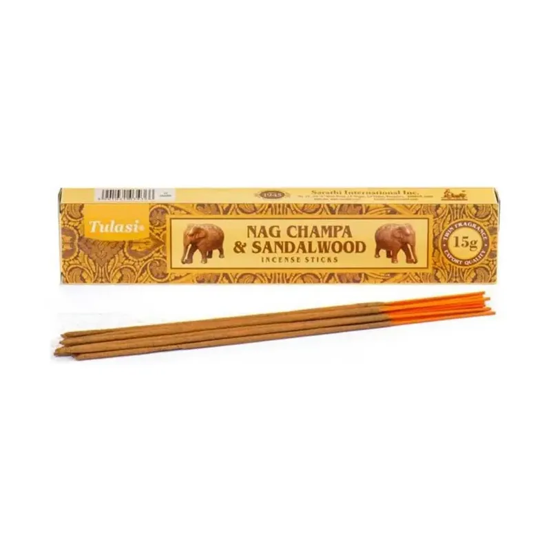 INCIENSO (SATYA) NAG CHAMPA SANDALWOOD 15 GR Caja 12 uds (SÓLO SE VENDE POR CAJA)