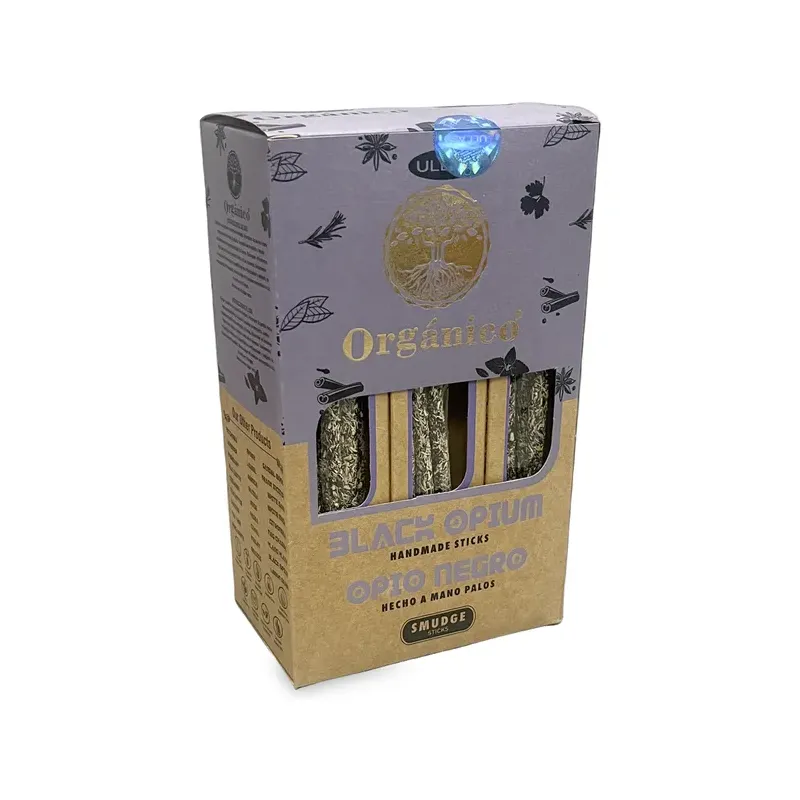INCIENSO (ULLAS) ORGANIC BLACK OPIUM 25G CAJA 6U