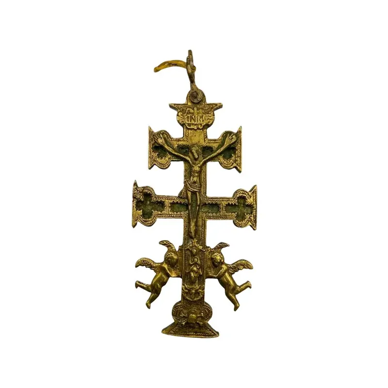VELA FORMA CRUZ DE CARAVACA NEGRA Venta por unidades. SOLO STOCK DISPONIBLE