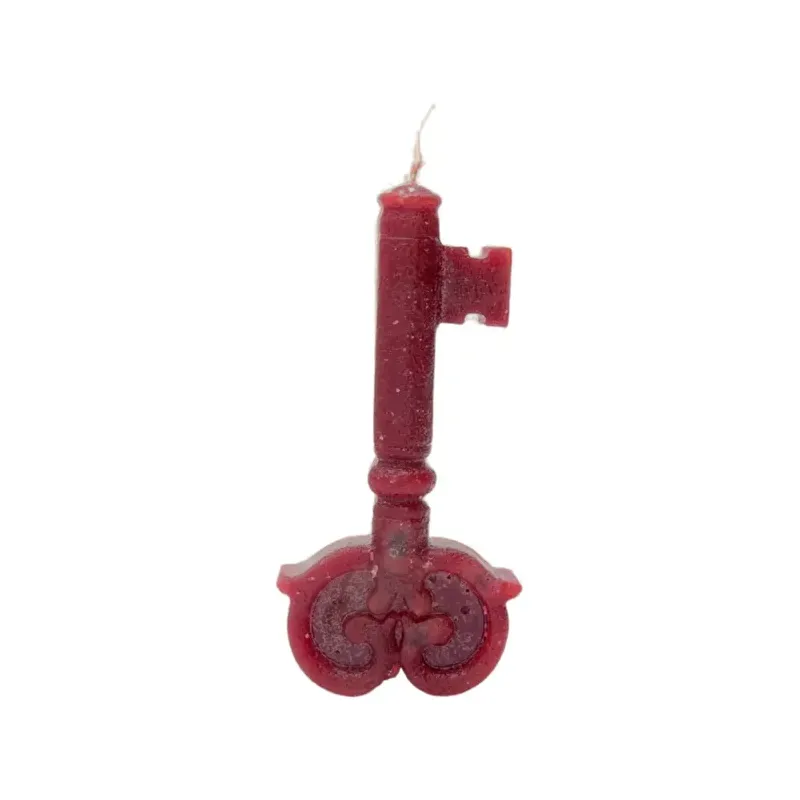 VELA FORMA DE LLAVE ROJA Venta por unidades. SOLO STOCK DISPONIBLE