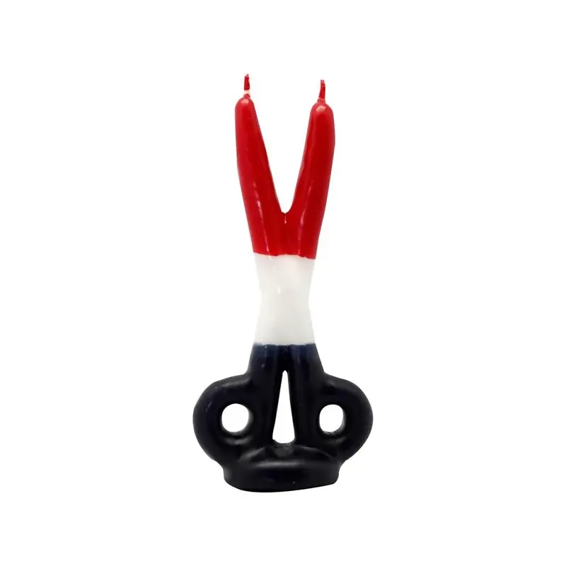 VELA FORMA TIJERA ROJA Venta por unidades. SOLO STOCK DISPONIBLE