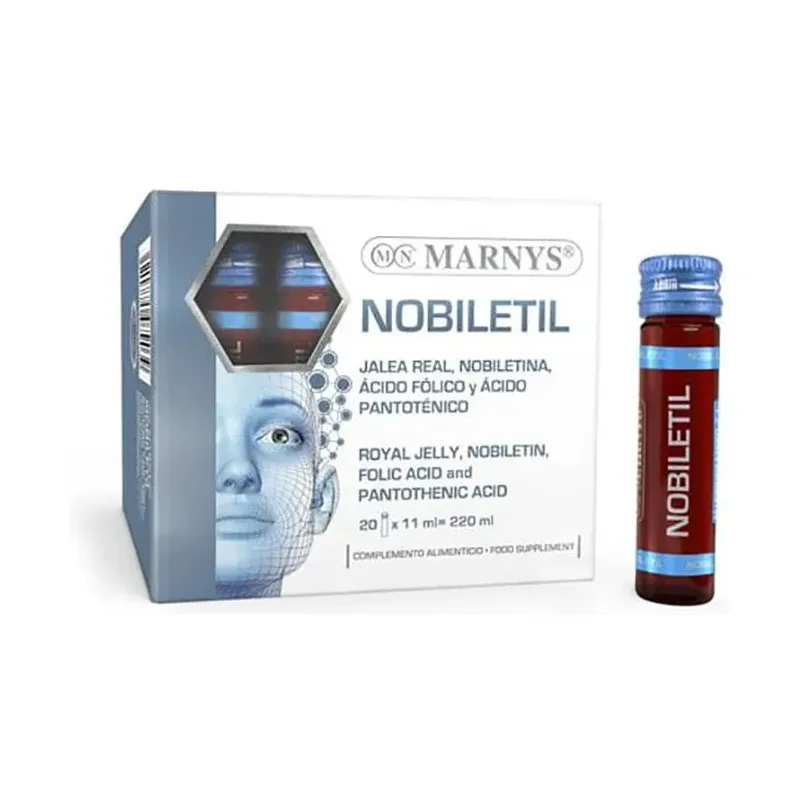 NOBILETIL Jalea real + Ácido pantóneico + Nobiletina+   Ácido fólico 20 Viales x 11 ml