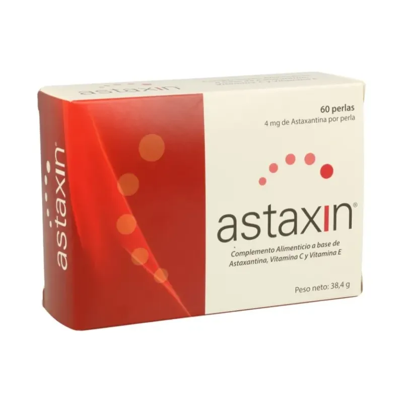 ASTAXIN 4 MG CON VITAMINA C Y E 60 PERLAS