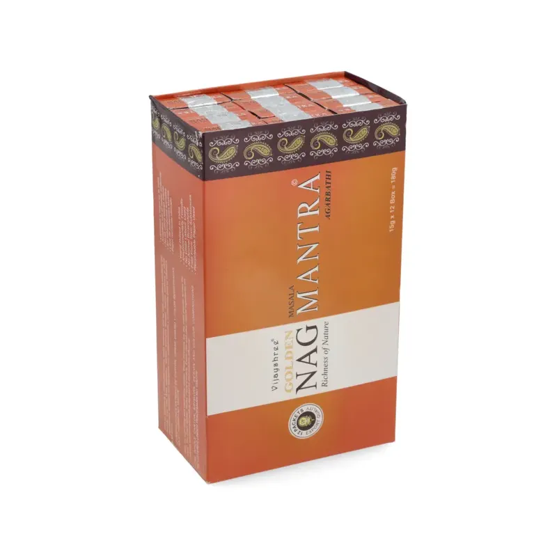 CAJA 10 VELAS VIJAYSHREE GOLDEN NAG PALO SANTO