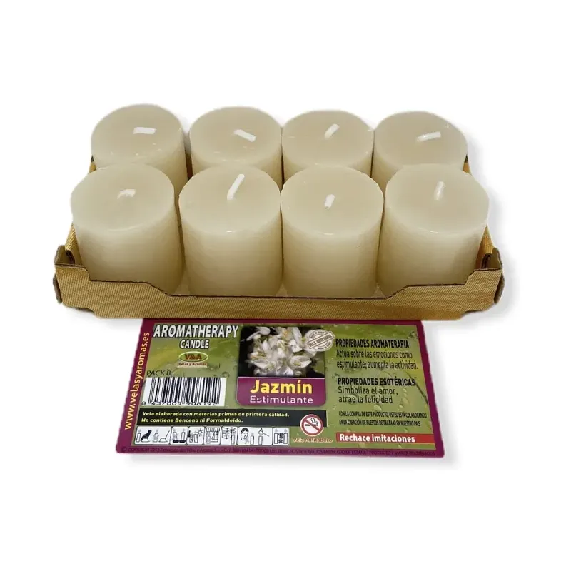 JAZMIN VELA BUJIA PERFUMADA Caja 12 unidades. SOLO SE VENDE POR CAJA